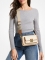 Bandolera Riñonera Michael kors logo vainilla